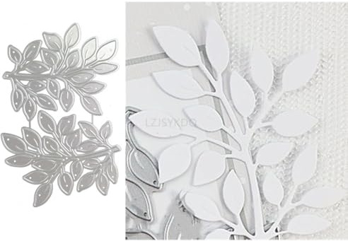 Zweige und Blätter Stanzformen für Kartenherstellung, Pflanzen-Metall-Stanzformen für Papier, Scrapbooking, DIY-Schablonen für Album, Party, Hochzeit, Festivals, Dekoration