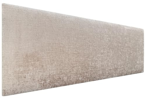 DHOME Testata Premium in lana organica rifinita liscia Testata imbottita Camera da letto Biancheria da letto imbottita Winter Luxury (Beige, 160 cm)
