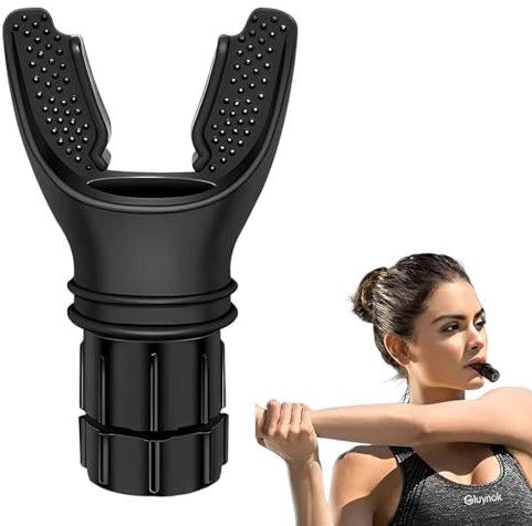 Allenatore Respiratorio Polmonare, Dispositivo di Allenamento di Ipossia, Espansore Polmonare di Respirazione Portatile, Dispositivo per Esercizi di Respirazione Aumenta la Forza Respiratoria (Nero)