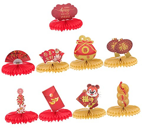 Warmhm Neue Jahr Waben Für Party 9 Stücke Waben Decor Prop Set Geburtstag Waben Mittelstücke