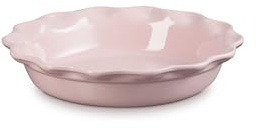 Le Creuset Heritage Kuchenform aus Steingut, 22,9 cm, Chiffon-Rosa