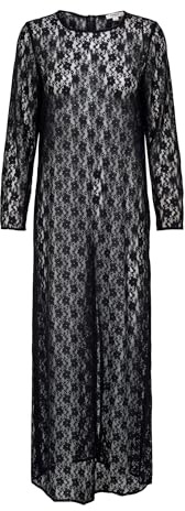 Only Onlfrederikke Cali Life Ls Lace Dresswvn, svart, XL