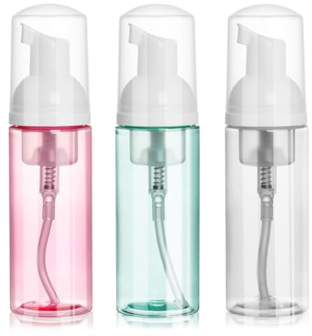 ShanySheny 57 ml reseskumpumpflaska, 3 st tom skumdispenser för handtvål, schampo, fransrengöring (60 ml)