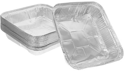 COOPHYA 30pcs Aluminum Foil Pans Reusable Baking Trays for Pies Tarts Quiches Roast Pans for Oven Use Easy Cleanup Multipurpose Cake Baking Supplies