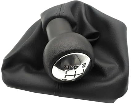 Ropaix Pomo Cambio Marchas para Peugeot 307 207 406 Palanca de Cambios con Cubierta de Bota de Polaina Perilla de Engranaje de Coche de 5 velocidades Perilla Cambio Marchas
