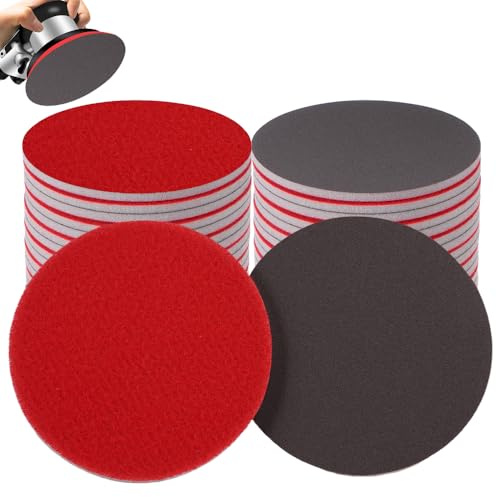 20 Pièces Éponges Abrasives, Grains 2000 Blocs De Ponçage Lavables Et Réutilisables, Rond Éponges De Ponçage, Papier Abrasif Sec et Humide, Flexibles Eponge Abrasive, pour Poncer, Polir, Dérouiller