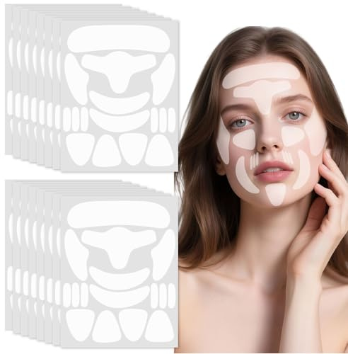 256 Piezas Parches Antiarrugas, Facial Patches Faciales Transparente Almohadilla Ebajo de los Ojos para Boca Frente y Cuello Suaviza Líneas Finas y Arrugas Patas de Gallo Hidratación