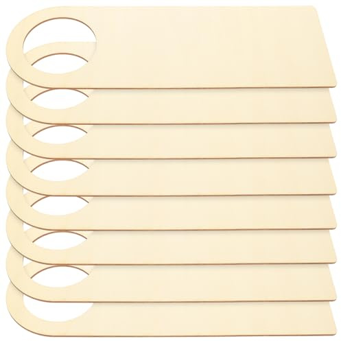Amosfun 8 Stück Türschild zum Basteln Türhänger Rohling in Khaki Fördert Kreativität von Kindern für Geschäfte und Riegel nicht Verformbar