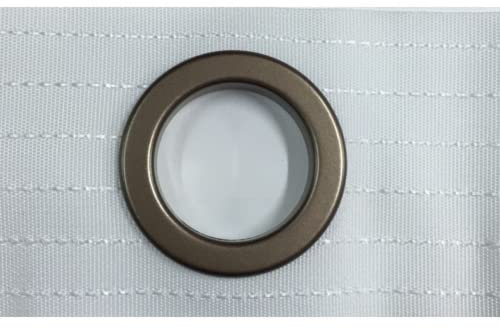 TENDAGGIMANIA FETTUCCIA Bianca per Tende con Anelli - Nastro con Borchie, Vendita al Metro Lineare - Colore: Bronzo