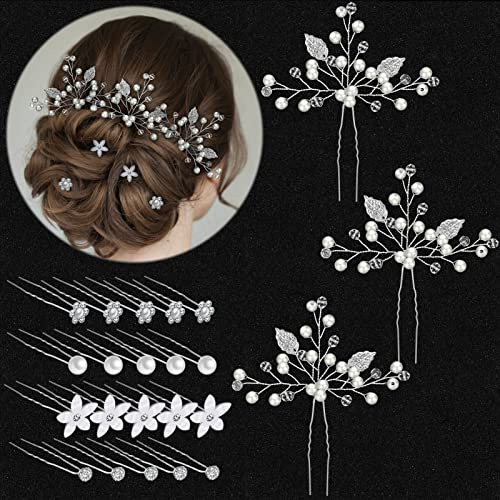 Bijoux Cheveux Mariage - 23pcs Épingles à Broche Perle De Mariée, Serre Tete, Coiffure Barettes Femme pour Communion Fille