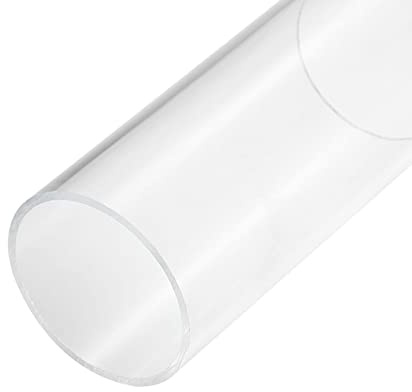 sourcing map Acrylrohr, klar, starr, rund, 64 mm Innendurchmesser, 70 mm Außendurchmesser, 15,2 cm, für Lampen und Laternen, Wasserkühlungssystem