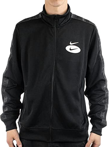 Nike Uomo Nero Sportswear Swoosh League Logo Track Jacket (DM5473 010)