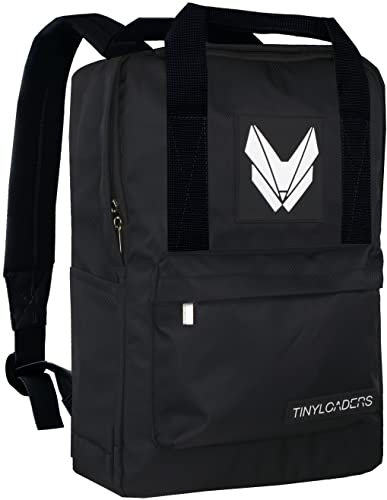 Tinyloaders Damenrucksack Damen Rucksack Backpack Daypack Arbeit Schulranzen Wanderrucksack Outdoor Uni Freizeitrucksack Freizeit Jungen Mädchen Boy Girl, Schwarz