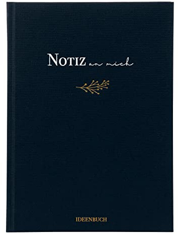 goldbuch 64 212 Notizbuch A5 Notiz an Mich Dunkelblau, Schreibbuch 15 x 22 x 2 cm, Notiz Buch 200 Seiten blanko, Papier 100g/m², Skizzenbuch Cover Naturpapier, Agenda mit Lesezeichen, Kladde Blau