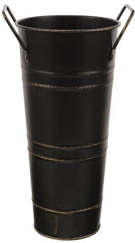 Didiseaon Dried Flower Vase Country Vase Umbrella Organizer Bin Umbrella Stand Indoor Walking Canes Bucket Canes Walking Sticks Holder Modern Floor Elder Component Dried Flowers Iron