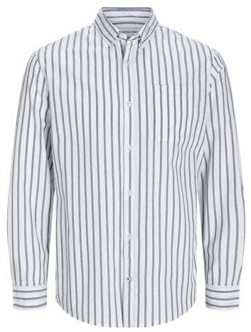JACK & JONES Herren JJEOXFORD Shirt LS NOOS Langarmhemd 12182486,Ensign Blue,XXL