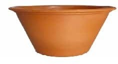 Generico Vaso in Terracotta (3 Pezzi) Made in Italy – Fioriera in Cotto, Diametro 25 cm, Altezza 14 cm, con Foro di Drenaggio