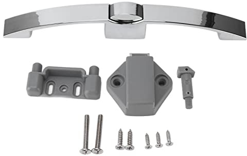 Druckknopf-Ziehgriffriegel, Schlüssellose RV-Schrankschlösser, Camper-Schrankknauf, RV-Fachriegel, Bogenförmig, Für Wohnwagen, LKW, Glänzendes Silber