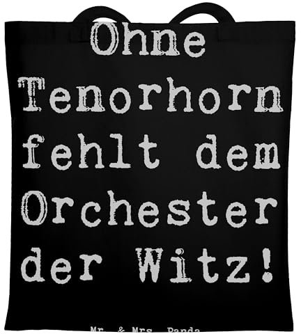 Mr. & Mrs. Panda Tasche Spruch Tenorhorn Witz - Geschenk, Umhängetasche, Musik, handgefertigte Produkte, Laptoptasche, Brassband, Lernen, Instrument, Tote Bag, Warmer Klang, Musiker, Jutebeutel