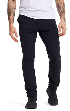 RevolutionRace Adventure Cargo Stretch Pants för Herr, Vandringsbyxor för alla Utomhusaktiviteter, Black, L