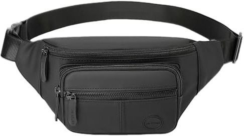 Bauchtasche Herren und Damen, Bauchtasche Männer Verstellbarer Gurt Hüfttasche, Fanny Pack Men Schwarz Festival,wasserdichte Hip Bag für Sport Outdoor Reise Wandern Hundetraining Radfahren