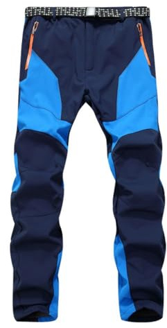 Hpbygstae Herren Wanderhose, wasserdichte Winddichte Wanderhose, Warmes Futter, Skihose, Warme Softshell Hose, Winter, Outdoor Hose, Snowboardhose