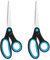 Vutyvve Linkshänder-Schere, 2 Stück 8 Zoll Edelstahl Schere Set mit weichem Griff für Zuhause, Schule, Büro, Nähstoffe, Blau