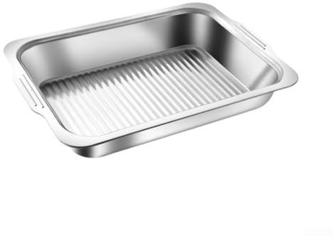 Edelstahl-Grillschale mit ergonomischem Design zum Kochen von Fisch, Fleisch und Gemüse im Freien