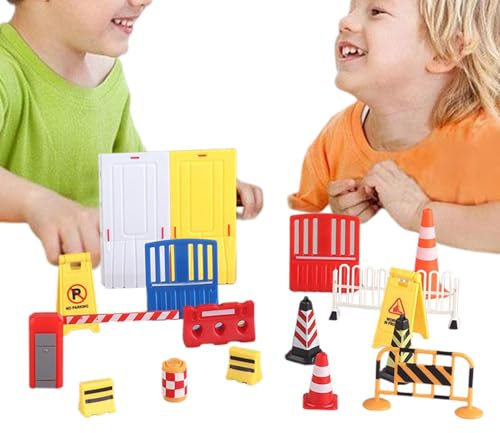 Generisch Verkehrszeichen-Spielzeug, 17 X Verkehrskegel-zebrastreifen-signalspielzeug, Verkehrskegel-Zebrastreifen-Signalspielzeug, Verkehrssignal-Lernspielzeug Für Kinder