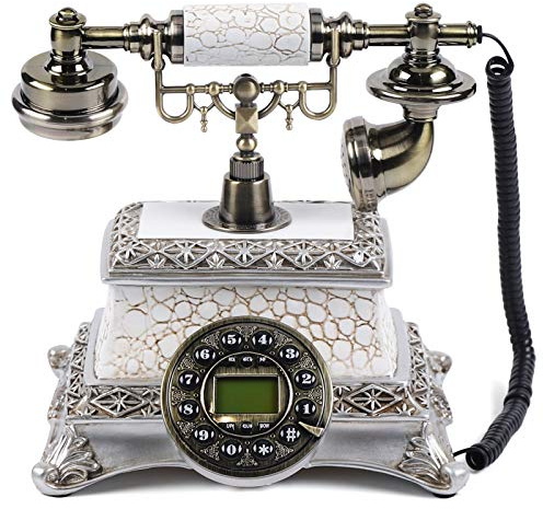 Retro Telefon, Vintage Antik Tischtelefon Wählscheibentelefon mit Wählscheibe Retro Nostalgie Telefon Schnurgebunden Festnetztelefon Dekoration Heimbürotelefon Haustelefon