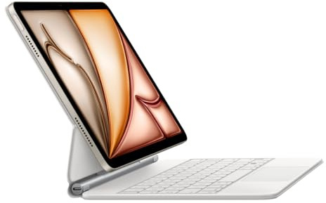 Apple iPad Magic Keyboard (für das iPad Pro 13-Zoll (M4)) (QWERTY Englisch) Weiß (Generalüberholt)