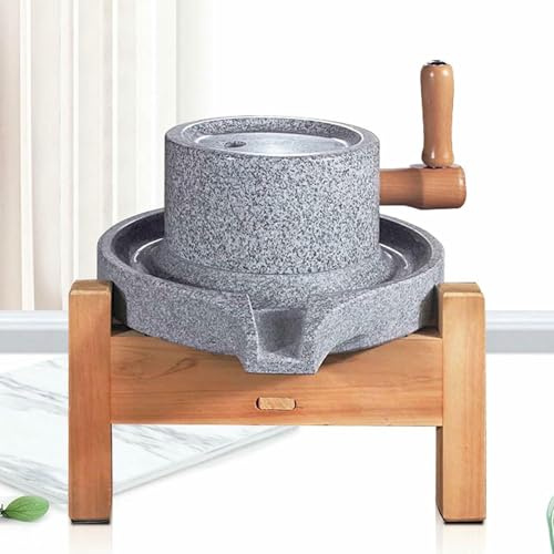 YCNLYSSR Grain Stone Mill Grinder Natural Granite, Dry Wet Manual Grain Mill for Grinding Flour Paste, Household Rice Spice Coffee Bean Millstone Grinder