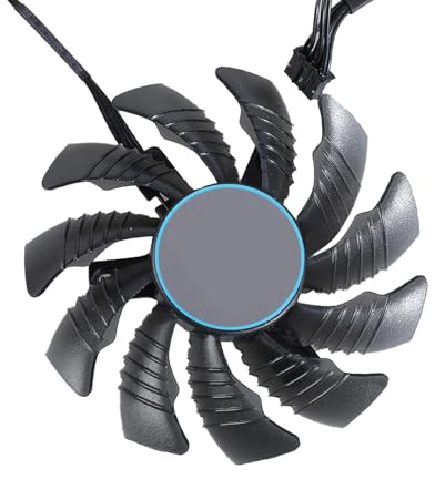 HUANGING Ventola di raffreddamento della scheda grafica 75MM T128010SU per RX6700XT 6600XT migliora il gioco e la dissipazione del calore efficiente