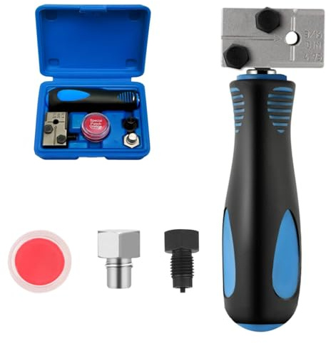 GIONAR 3/16 Inch Flaring Tool, Handheld Brake Pipe Flaring Tool Kit, Handheld Pipe Expander with Metal Head, Automotive Brake Line Flaring Device