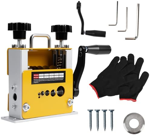 Wire Stripper Machine, Manual Copper Cable Stripper Tool with Extra Blade and Gloves, Heavy‑Duty Cable Stripper Machine for 1-17mm Cable, for Scrap Copper Recycling and Electric Wire Stripping