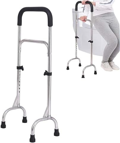 Andadores para ancianos, ayuda para caminar de pie, ayuda de movilidad estable y ligera para personas mayores, bastones ajustables ligeros de acero inoxidable
