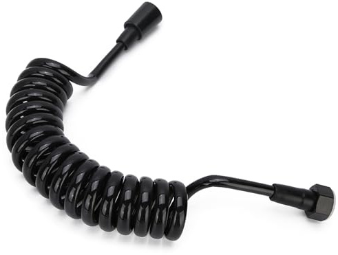 Generic 2m Flexible Copper Cap Bidet Shower Hose Retractable Spring Hose for Bathroom Shower, Universal Spring for Bidet, Eco-Friendly PU Material