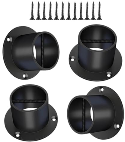 Capuchon De Corde – Support De Cordes En Métal, Prend En Charge 4 Pièces, Construction Robuste Antirouille | Support Noir En Métal Pour Clôture De Terrasse De Jardin, Rampe D'escalier Extérieure, Porc