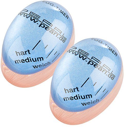 PEARL Kochei: Eieruhr Egg-Timer, lebensmittelecht, 2er-Set (Eieruhr zum mitkochen, Ei Timer zum mitkochen, Wecker)