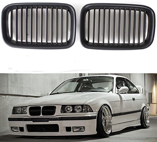 Lot de 2 calandres de pare-chocs avant E36 92-96 Noir mat