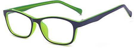 Outray Kids Reactangle Blue Light Blocking Glasses Anti Glare 2186c2 Green