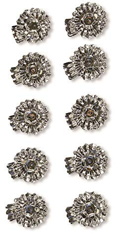 Riffelmacher 10002 - Set di 3 portacandele per albero di Natale, 15 mm, colore: argento, 30 pezzi