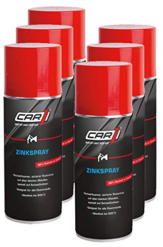 Unbekannt 6X Car1 Zinkspray Grundierung Schutz Korrosionsschutz Rostschutz 400 Ml