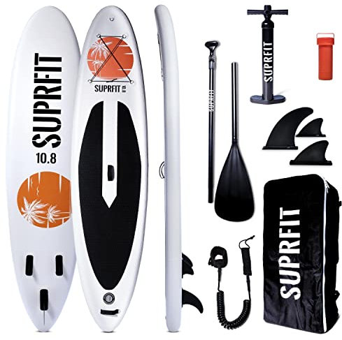 Suprfit Stand Up Paddling Board, SUP Board als aufblasbares Komplett-Set, Stand Up Paddle Board mit doppelter PVC Schichtung, Stand-Up Paddling, Standup Paddleboard - 330 x 78 x 15 cm bis max.150 kg