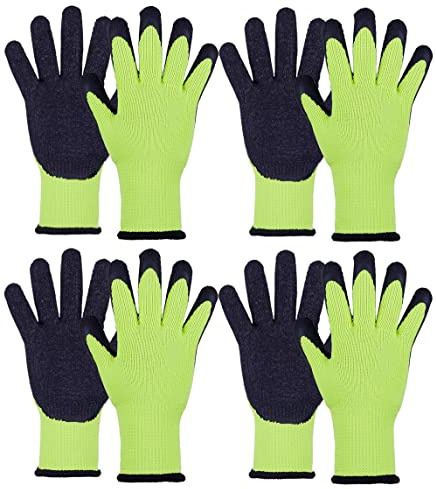 Novatool 4 Paar Montagehandschuhe Herren I Größe 10 I Polyester I EN388:2016 4142X | EN511 X2X I Warme Arbeitshandschuhe Schutzhandschuhe Winter Gartenhandschuhe Handschuhe Frost