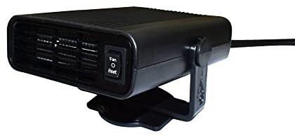 Pirhosigma Car Heater Vehicle Fan 2 in1 Portable 30 Seconds Fast Heating Quickly Defrosts Defogger 12V 150W Auto Ceramic Heater Cooling Fan Plug In Cig Lighter Demister Black