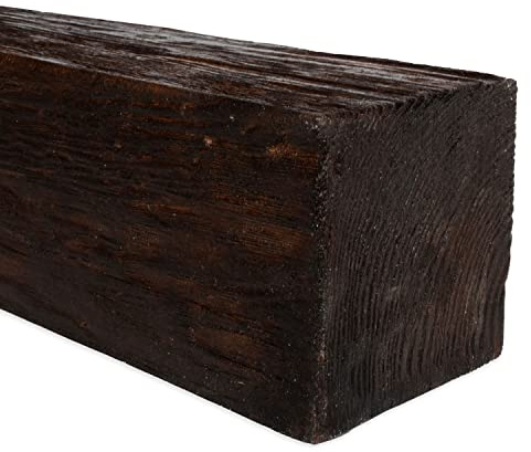 PROVISTON | PU-Balken | 120 x 120 x 2000 mm | Hochfestes Polyurethan | Eiche dunkel | Holzoptik | Dekobalken | Deckenbalken | Realistisches Holzimitat | 2 Meter