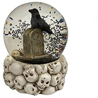 Chaks Palla da neve uccello testa morto 7 x 9 cm – Decorazione speciale Halloween – Tema: Scheletro