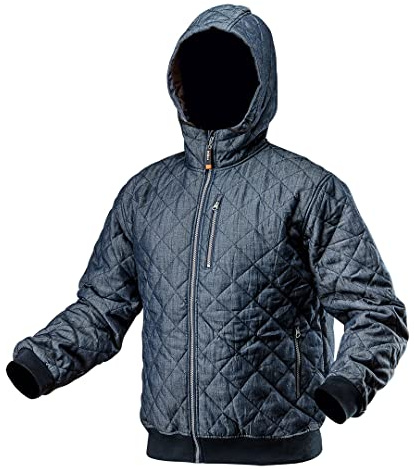 NEO TOOLS Gesteppte Arbeitsjacke, Baumwolle 70% Polyester | 30% Taschen mit Reißverschluss, Elastischer Ärmel, Taillenabschluss, Alpha, One_size, Regular, XXXL