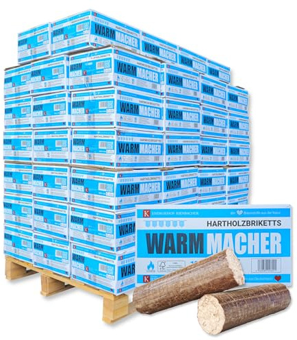 800kg Nestro Hartholzbriketts 80x10kg Karton FSC Gluthalter Kamin Ofen Brenn Holzbriketts Heiz Grill Smoker Kohle | Energie Kienbacher